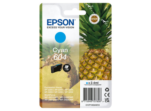 Epson 604 ink cartridge 1 pc(s) Original Standard Yield Cyan Epson 604 ink cartridge 1 pc(s) Original Standard Yield Cyan